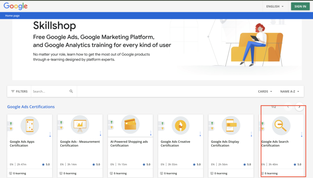 Guide to Google Ads Certification: Exams, Skillshop, Costs and Study Plan 3 google search certification