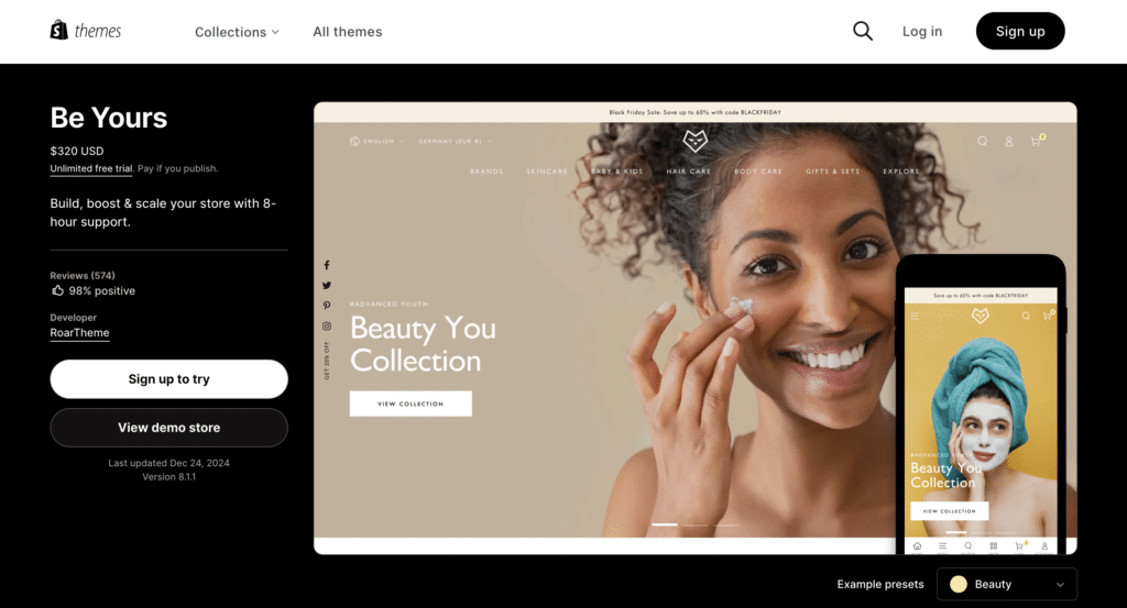 Be Yours Shopify Theme