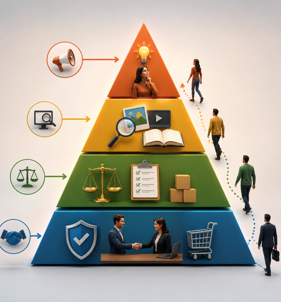 Buyer Journey Pyramid: How to Reach Buyers at Every Stage of Readiness