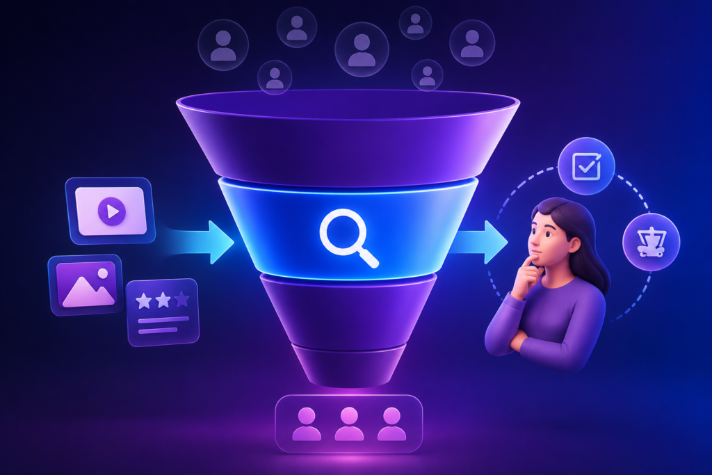 consideration stage of the marketing funnel