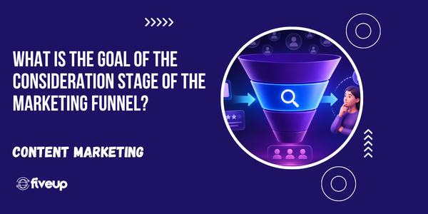 What is the goal of the consideration stage of the marketing funnel?